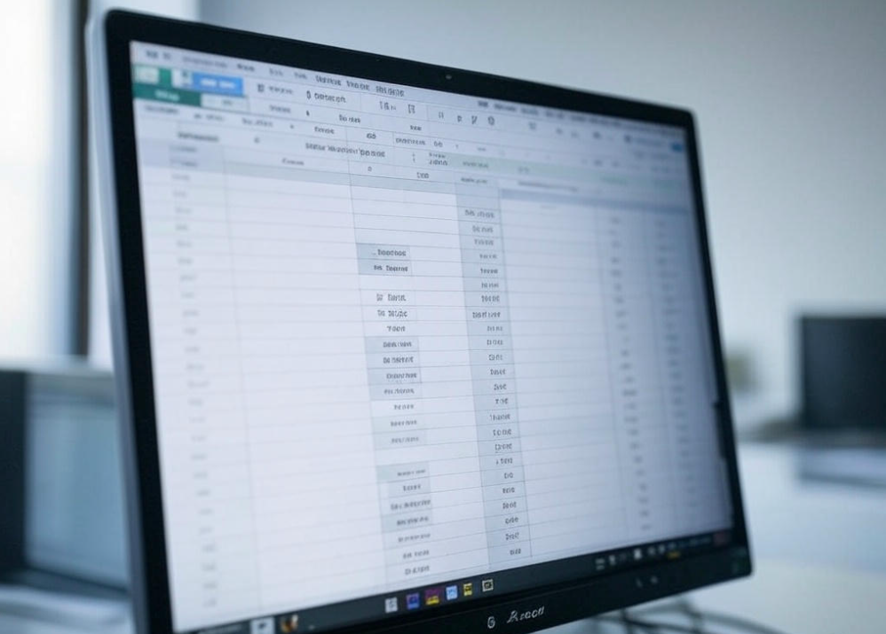 Spreadsheet data entry screen

