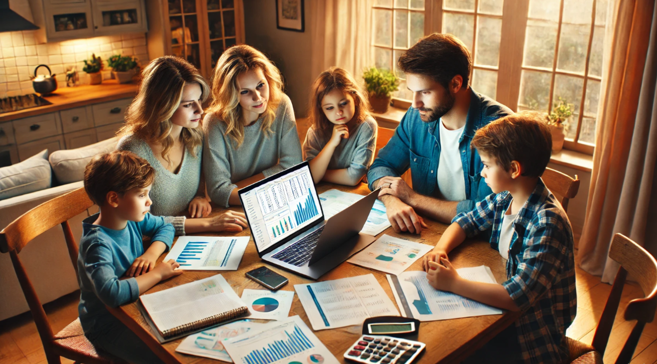 Family financial planning discussion