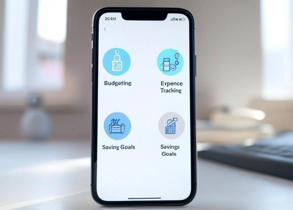 Finance app menu screen