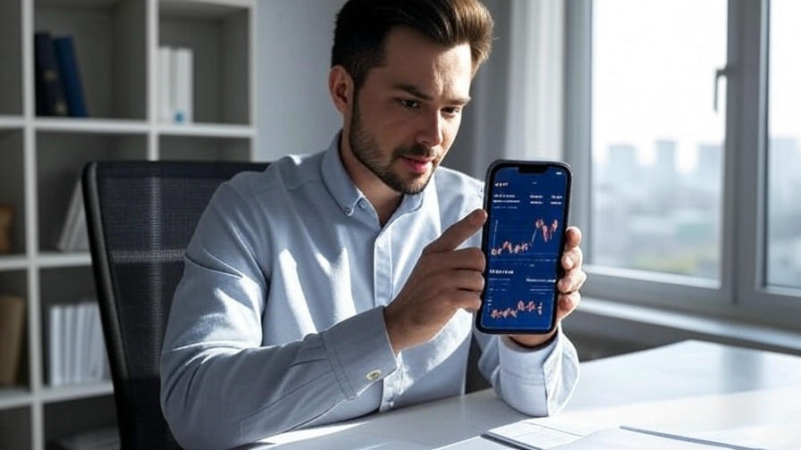Man analyzing stock chart