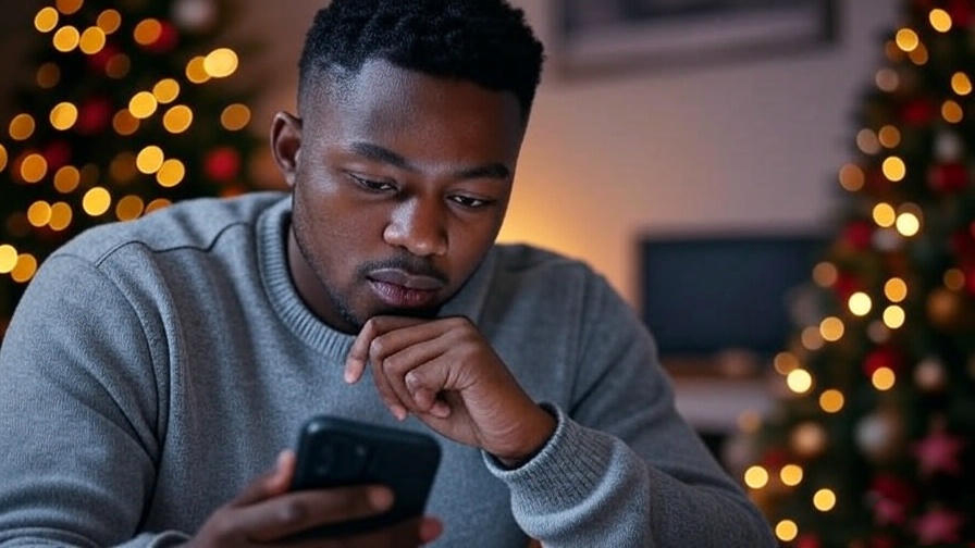 Man checking holiday expenses