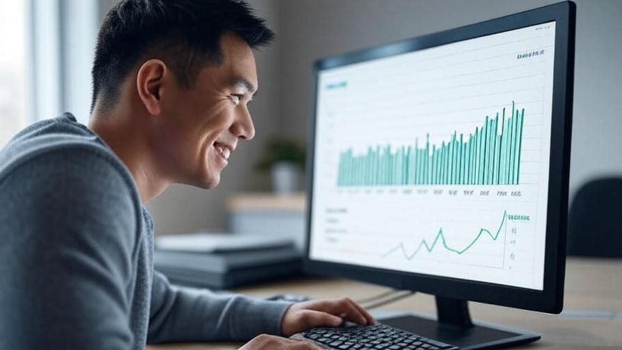 Man analyzing financial charts