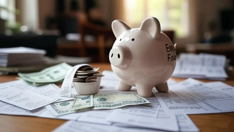 Piggy bank emergency fund