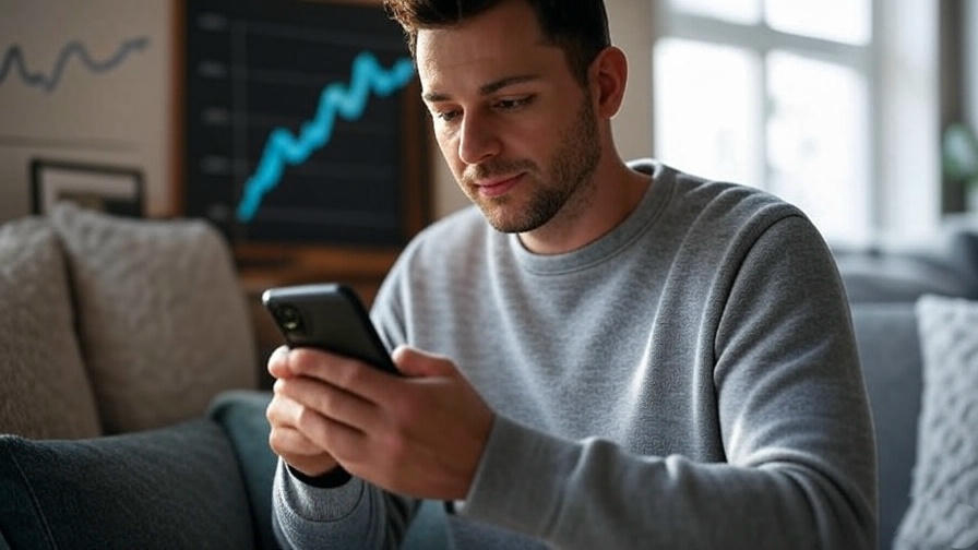 Man checking smartphone analytics

