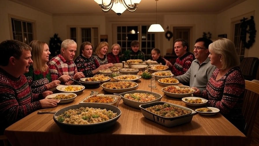 Family enjoying holiday feast