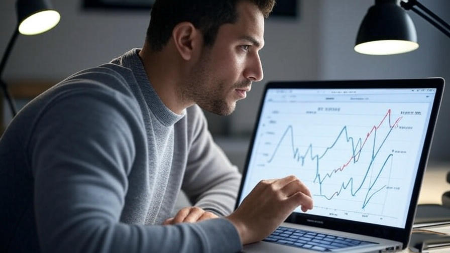 Man analyzing financial graph

