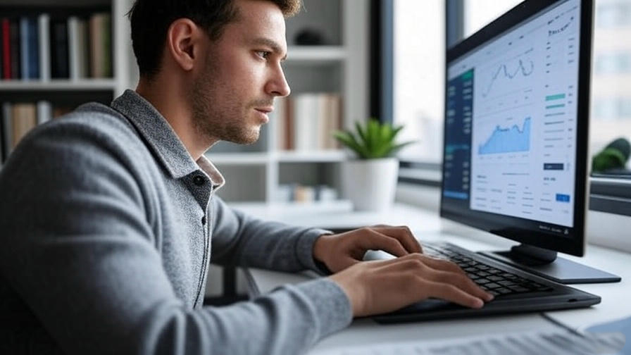 Man working on analytics

