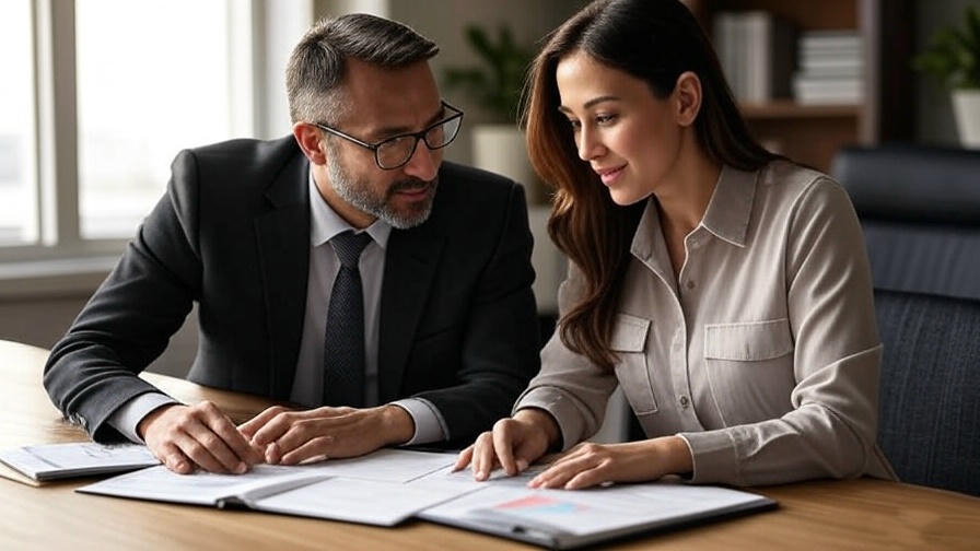 Business colleagues reviewing documents