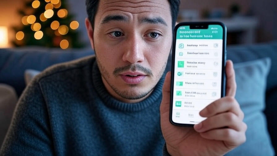 Man showing budgeting app