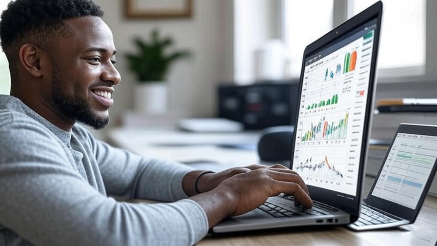 Man analyzing financial charts