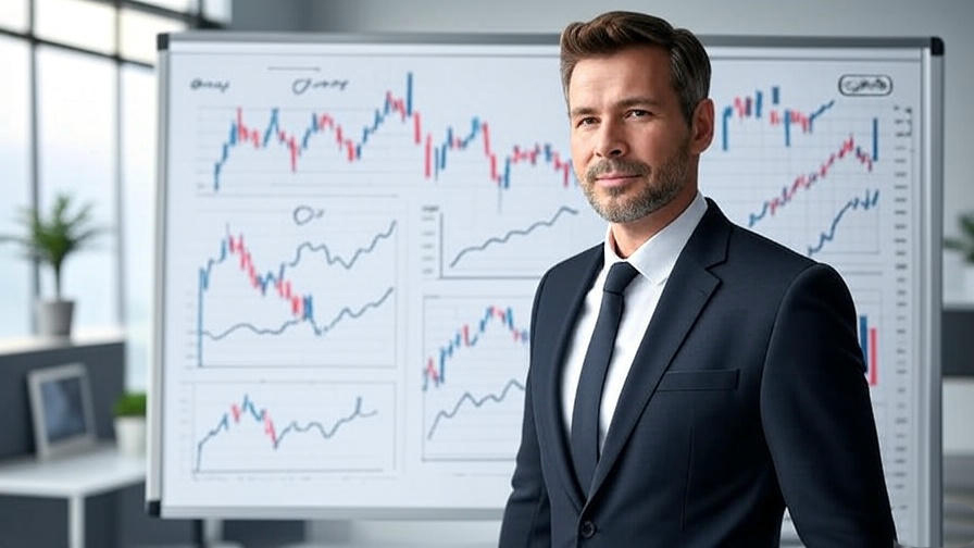 Businessman presenting financial charts