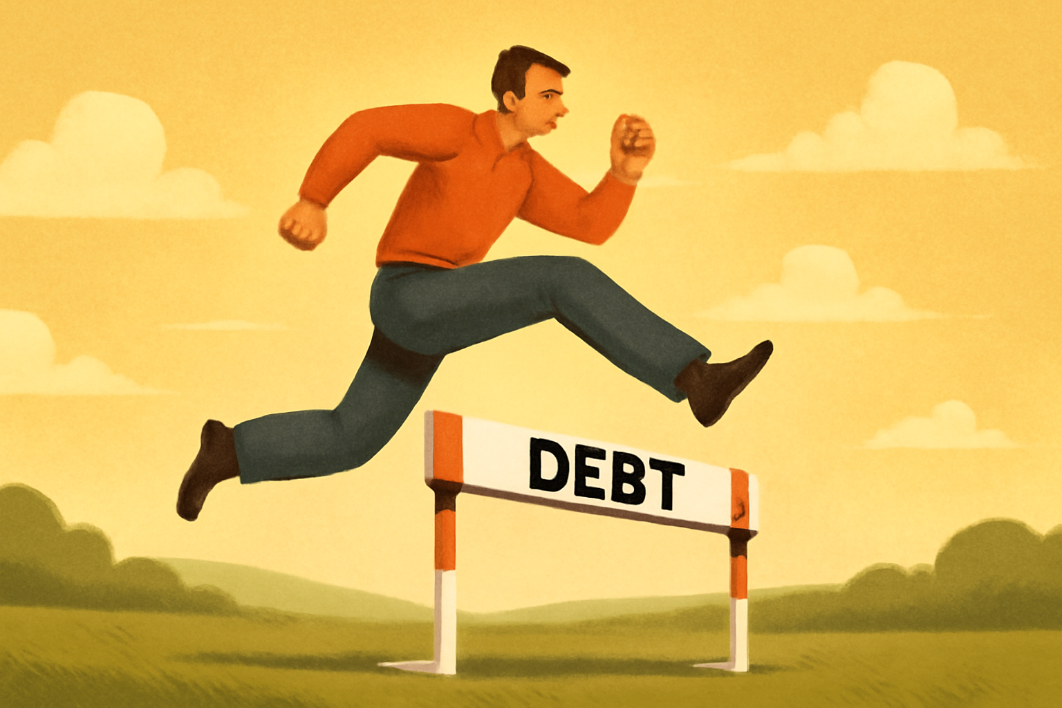 Overcoming debt financial hurdle.









