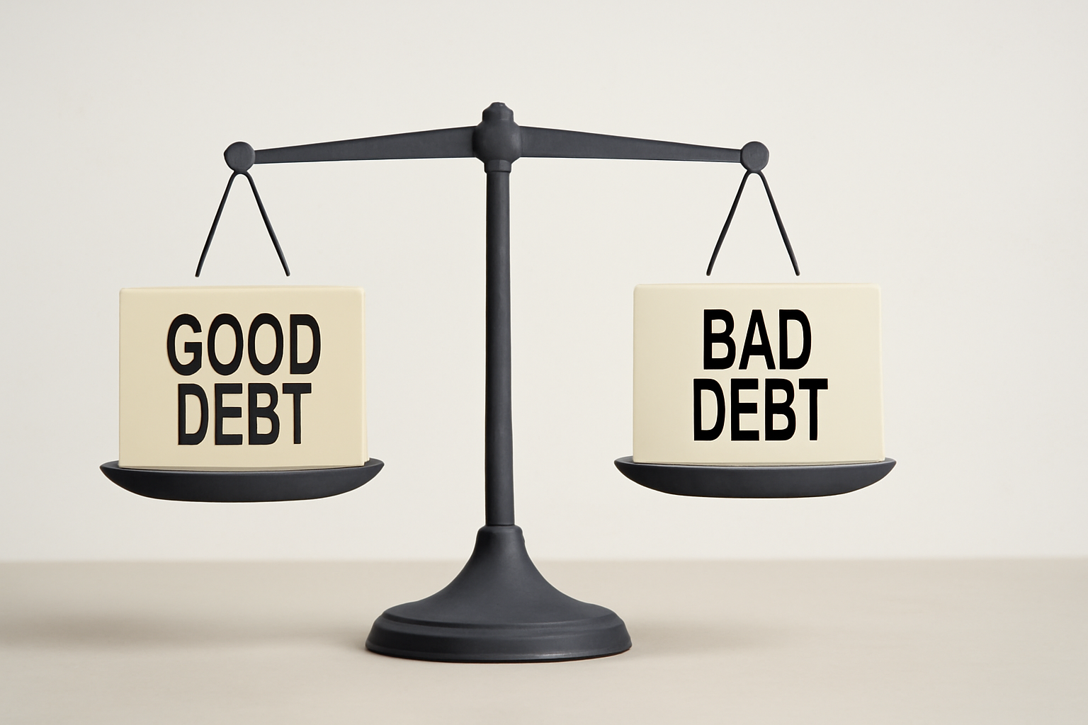 Good debt, bad debt.








