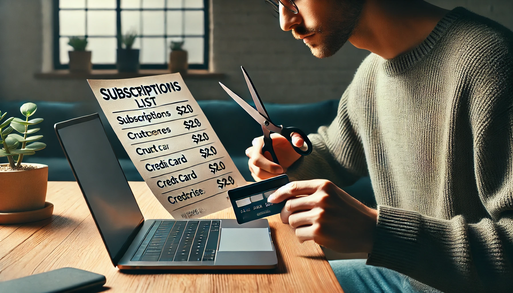 Cutting unnecessary expenses illustration.