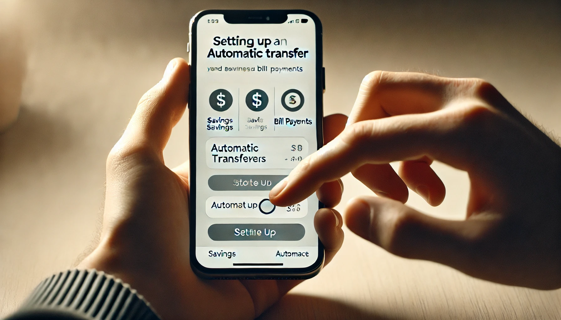 Setting up automatic transfer.