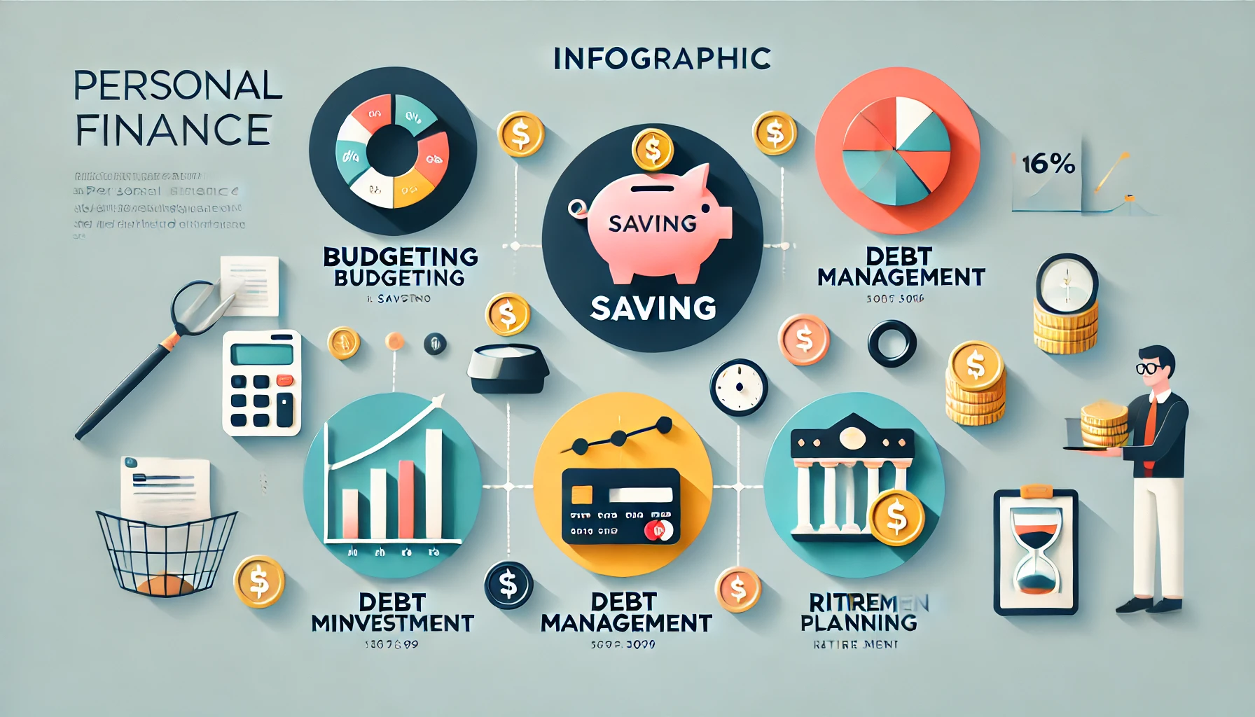 Personal finance infographic overview







