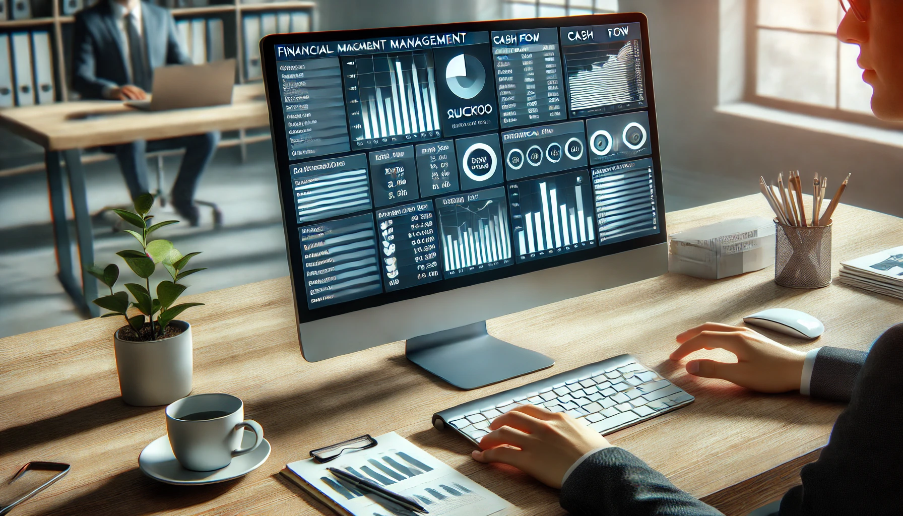 "Real-time financial management tracking."







