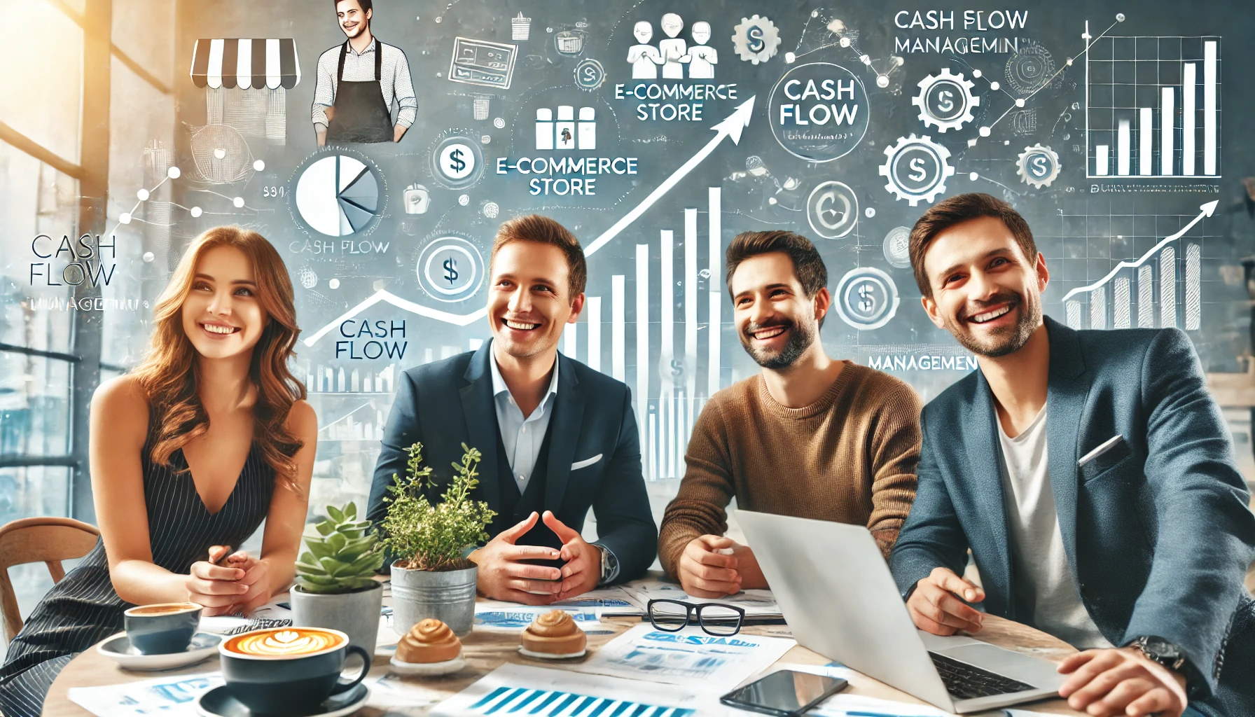 "Business owners discussing growth."







