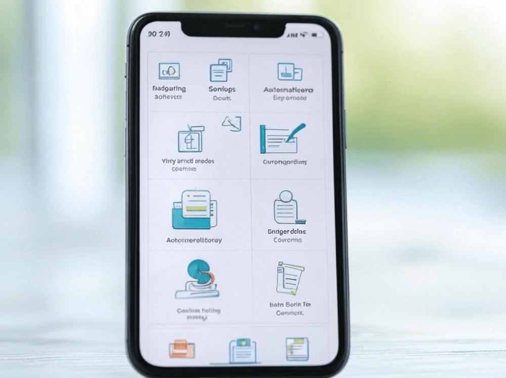 Mobile financial dashboard screen