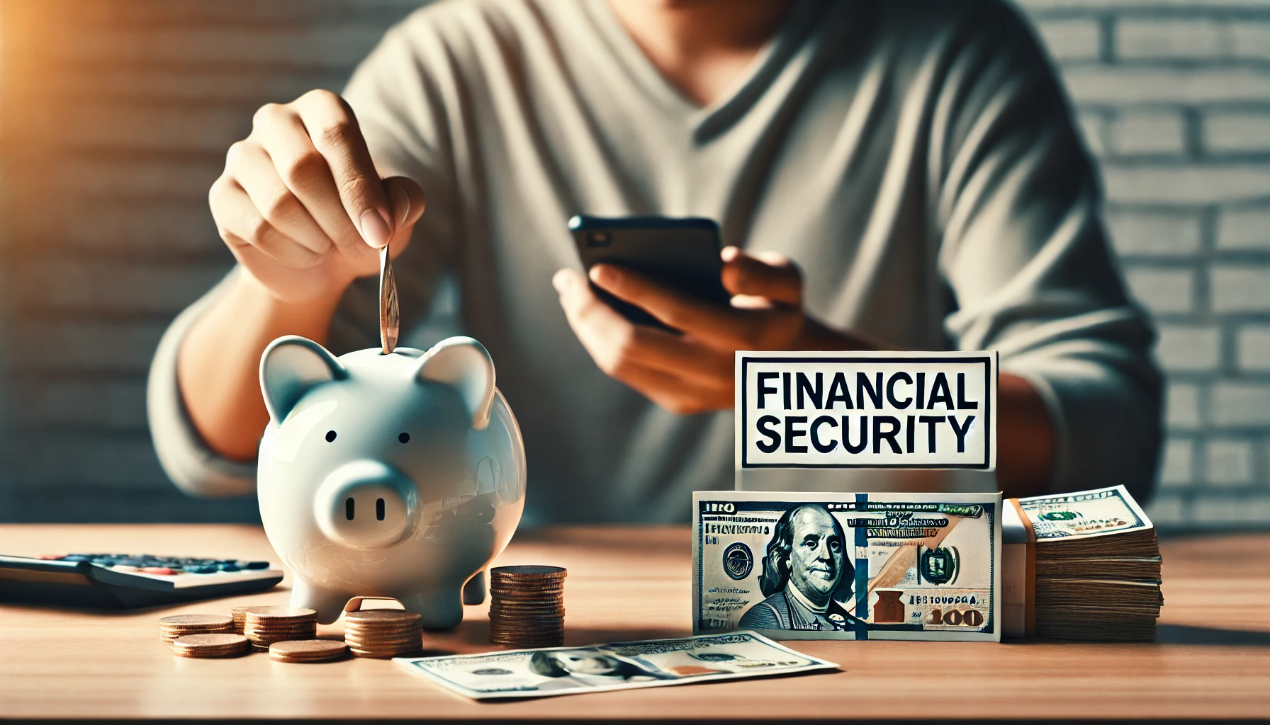 "Saving money for security."