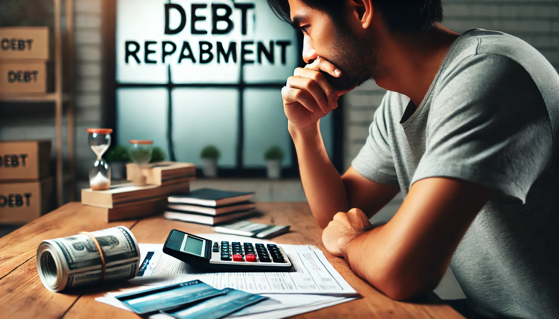 "Strategizing debt repayment plan."