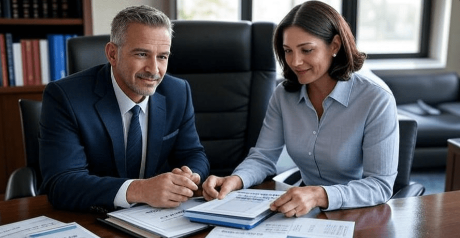 Person with advisor portfolio.