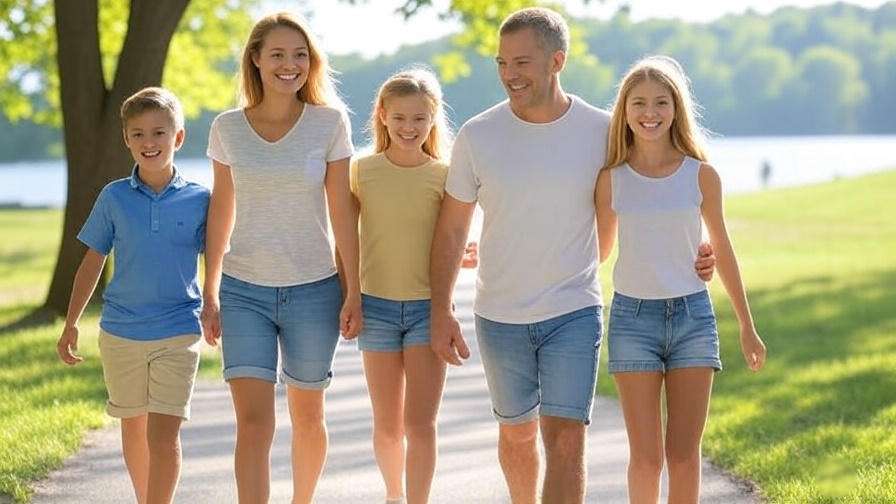 Happy family, financial security.