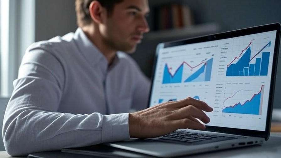 Person analyzing investment charts.