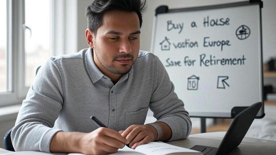 Motivated person setting goals