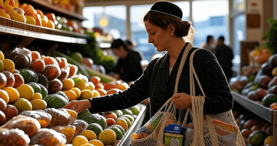 Smart kosher grocery shopping in a community co-op for kollel families