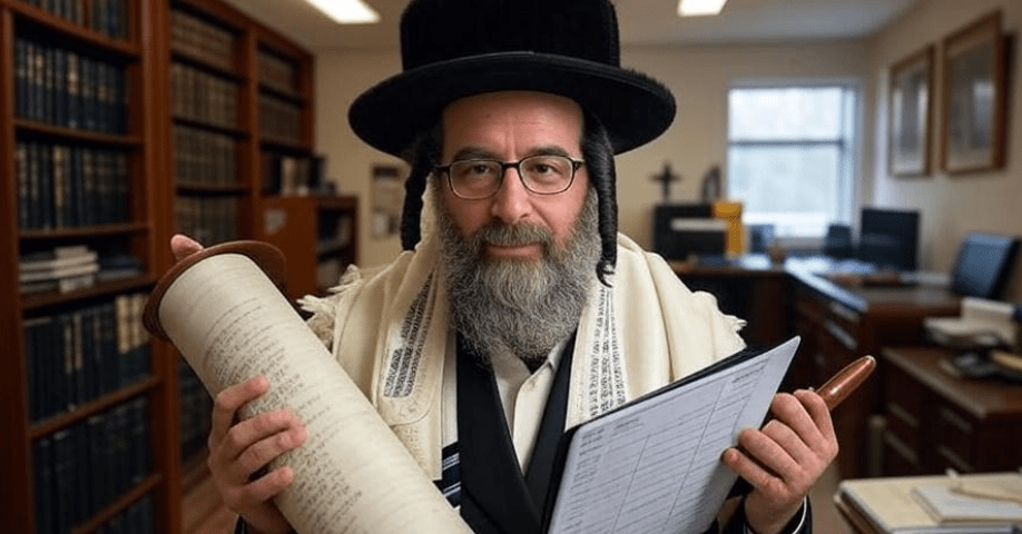 Symbolic balance of spiritual trust and financial planning in kollel life